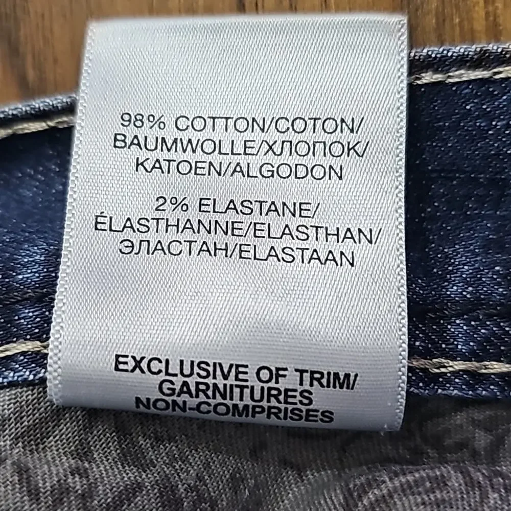Silver Craig EMC Jeans Mens W 30 L 30 Dark Blue Distressed Stitch Detail EUC
